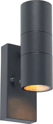 Produktbild von Außenwandleuchte Anthrazit IP44 mit Hell Dunkel Sensor Duo