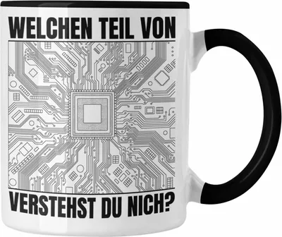 Produktbild von Trendation - Elektroniker Tasse Geschenk Welchen Teil Von Verstehst Du Nicht Elektrotechnik Männer Spruch (Schwarz)