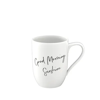 Immagine prodotto di Villeroy & Boch Vorteilset 6 Stück Statement Becher mit Henkel Good Morning, Sunshine Premium Porcelain weiß 1016219656