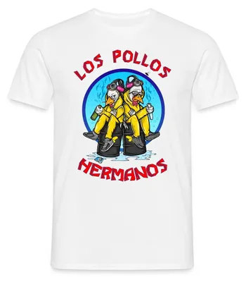 Produktbild von Spreadshirt Breaking Bad Los Pollos Hermanos White Pinkman Männer T-Shirt, XXL, Weiß