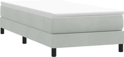 Obrázok produktu pre Box Spring Posteľ bez matraca Svetlosivá 90x210 cm Zamat