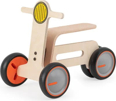 Produktbild von MamaToyz Holz Rutschauto & Lauflernwagen Ambulanz Natur 47x25x34 cm