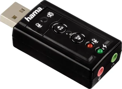 Zdjęcie produktu dla Hama USB Sound Card "7.1 Surround", 7.1 kan., 0 dB, USB
