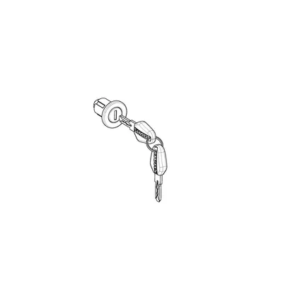 Immagine prodotto di Kit serratura per bauletto moto SHAD SH48/58/59 chiavi nere
