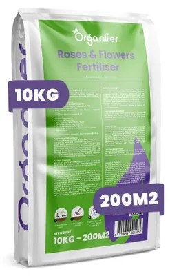 Produktbild von Rosen- & Blumen-Dünger All-in-One 10 kg – Für 200 m2 – Blumendünger Für Üppige Blüten, Starkes Wachstum & Gesunde Pflanzen – Organifer