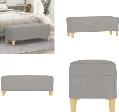 Obrázek produktu pro vidaXL Lavice světle šedá 100x35x41 cm látka - Lavice - Lavice - Lavice do chodby