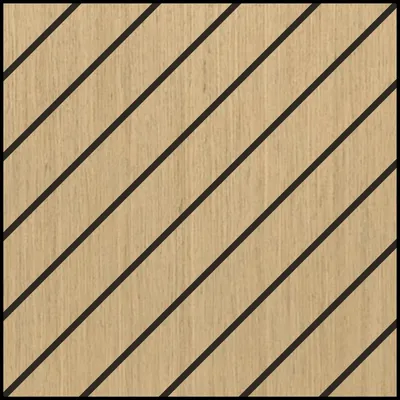 Produktbild von FLLOW MDF Wandpanel 50x50 cm Eiche Breite Diagonalstruktur 3D Wanddekoration Dekorpanel 4er Set