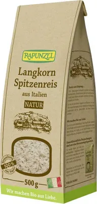 Zdjęcie produktu dla Rapunzel 184301, Ziarno ryżu, 500 g, 352 kcal, 1491 kJ, 2,2 g, 7,8 g