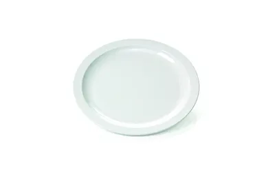 Zdjęcie produktu dla Talerz, melamina, Ø 27 cm, płaski z wąskim brzegiem, biały