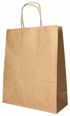 Produktbild von 25x Papiertragetaschen mit Papierkordel Kordeltasche 28 x 22 x 10 cm braun
