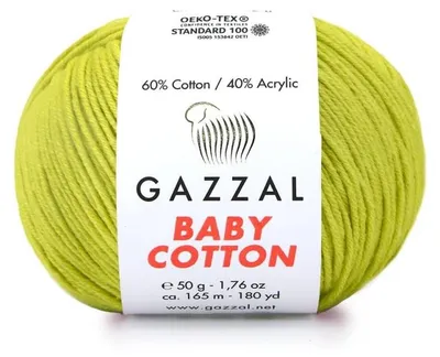 Obrázek produktu pro Příze Gazzal Baby Bavlna 3457 – barva pistácie – pro pletení a háčkování
