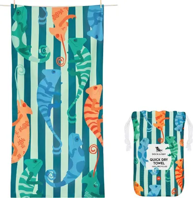 Produktbild von Dock & Bay Kids Beach Towel M Karma Chameleon 130x70cm