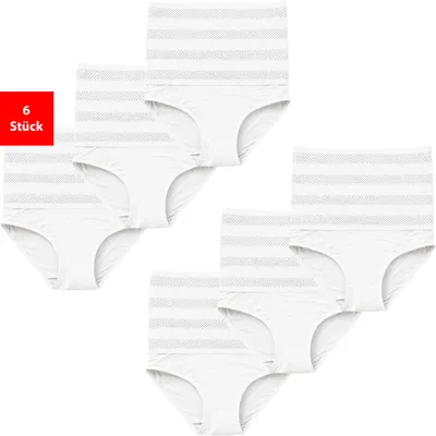 Produktbild von Shapingslip Shapewear Damen Unterwäsche Bauchweg 3er-6er Pack Shape Slips - 6er Weiß 48/50
