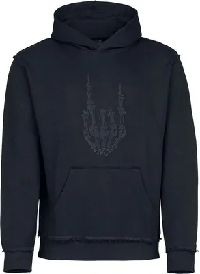 Produktbild von EMP Special Collection Herren schwarzer Kapuzenpullover mit Rippbündchen XL