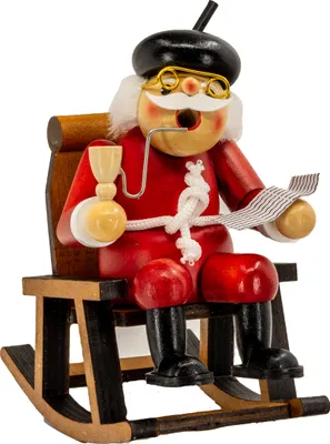 Produktbild von Kaladia Räuchermännchen Schaukelstuhl Motiv Opa - Größe ca. 16cm, für Räucherkerzen Größe M (Standard) - 30242-16