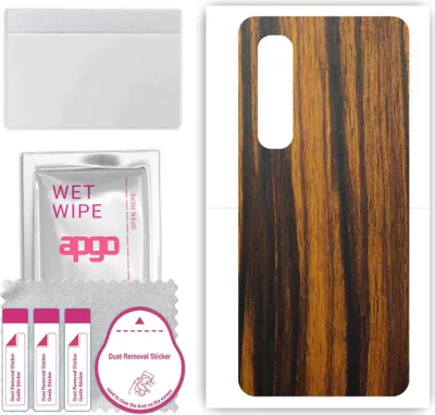 Produktbild von apgo Rückseite Schutzfolie, Skin, kompatibel mit Oppo Find X2, Hinten Displayschutzfolie aus Vinylfolie, kratzfest, einfache Montage - Tigerwood