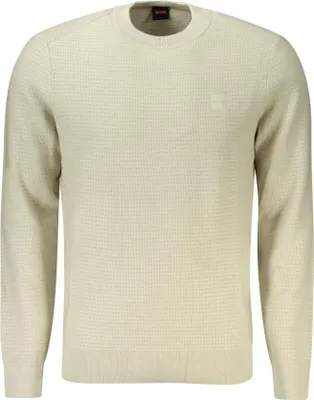 Produktbild von Rundhalsausschnitt Anion BOSS Pullover grün melierte Baumwolle