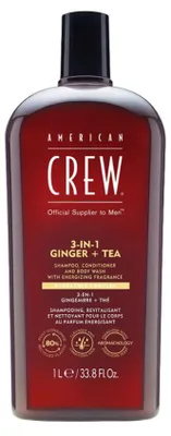 Productafbeelding van American Crew Ginger & Tea Energizing 3-in-1 Shampoo, 1000 ml