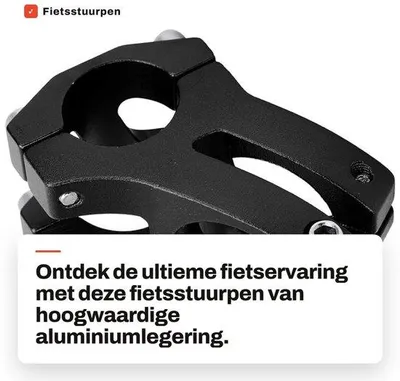 Produktbild von Aluminiumstiftadapter - Schwarz - Für Mountainbikes - Einfache Montage - 25,4 x 35 mm