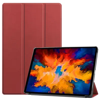 Zdjęcie produktu dla Etui na tablet König Design kompatybilne z Lenovo Tab P11 Pro TB-J706L (11,5") Etui ze sztucznej skóry Smart Cover Case Wine Red