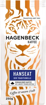 Produktbild von HAGENBECK - Kaffee - Hanseat - Röstkaffee - Kaffeebohnen gemahlen - 250g - AROMATISCH - WÜRZIG