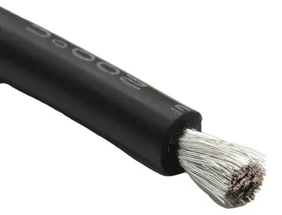 Image de Câble en silicone, isolation flexible, résistant aux hautes tensions, couleur noire, calibre 14 AWG, longueur 5 mètres