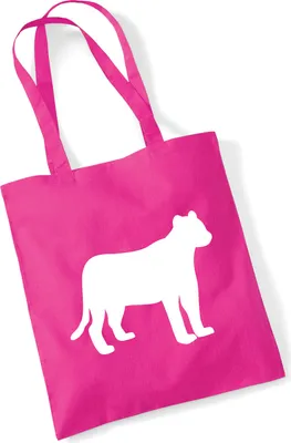 Produktbild von Huuraa Jutebeutel Panther Silhouette 10 Liter Fuchsia Baumwolle Tasche Geschenkidee