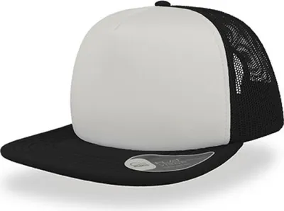 Produktbild von Atlantis SN90 | 5-Panel-Design Snap 90S Cap - PVC-Verschluss - Farbe: White/Black - Größe: One Size