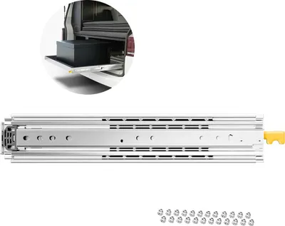 Produktbild von 1 Paar Schubladenschienen mit Vollauszug 1524 mm, 226 kg Tragkraft, verriegelbare Schubladenführung, Kugellager mit Sperre