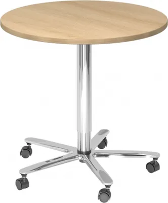 Produktbild von BISTRO 80R C - System Konferenztisch Chrom Eiche Ø 80