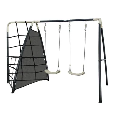 Produktbild von Axi Schaukel mit Kletternetz 287 x 191 x 190 cm Stahl Polypropylen Schwarz