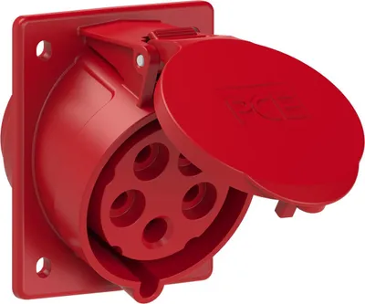 Obrázek produktu pro Úhlová povrchová zásuvka 32A 400V 3P+Z+N 87x97mm IP44