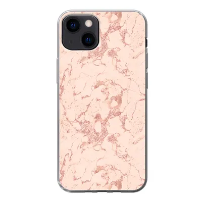 Produktbild von MuchoWow® Handyhülle Schutzhülle Hülle für iPhone 13 Marmor - Roségold - Muster - Chic Silikon Softcase Handy Hülle - Karteninhaber