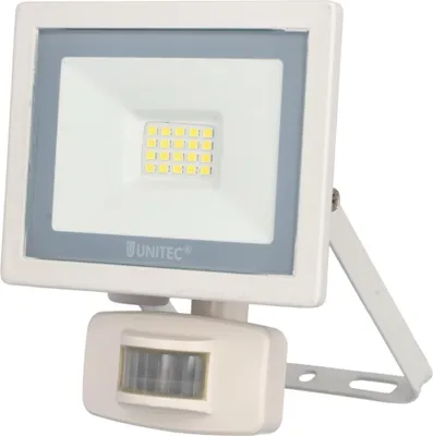 Produktbild von UNITEC LED Gartenbeleuchtung Strahler mit 180° Infrarot-Bewegungsmelder für Außenbereich, 10 Watt, 800 Lumen, 6500 Kelvin, weiß