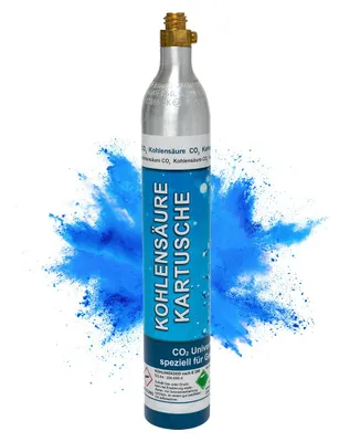 Produktbild von CO2-Kartusche 425g Kohlensäure für bis zu 60 Liter Sprudel Wasser | abgefüllt in Deutschland | für SodaStream geeignet