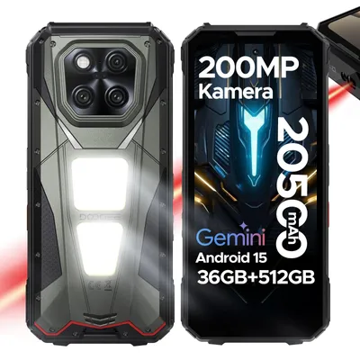 Produktbild von DOOGEE V Max LR Outdoor Smartphone Handy, 5G, IP68/IP69K, 6,78" 120Hz, 20500mAh, 36+512GB, 200MP, NFC, Fingerabdruck, ohne Vertrag