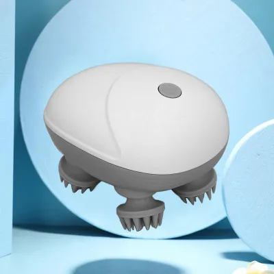 Immagine prodotto di Mini massaggiatore elettrico per la testa, dispositivo automatico per il cuoio capelluto, il mal di testa e il corpo con massaggio rimovibile per uso domestico, bianco