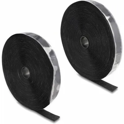 Produktbild von DeLOCK Kabelbinder - Schwarz - Klettband - 15 m Länge - Nylon, Polyester