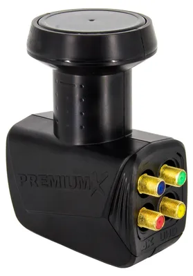 Produktbild von PremiumX Quad LNB PXQS-SE 0,1dB Quattro Switch Direktanschluss von 4 Teilnehmern Digital HDTV Full HD 3D 4K 8K