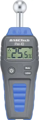 Image de Basetech FM-10 Humidimètre pour matériaux Plage de mesure de l'humidité dans la construction (plage) 0,1 à 99,9 % vol Plage de mesure de l'humidité dans le bois (plage) 0,1 à 99,9 % vol (BT-1629564)