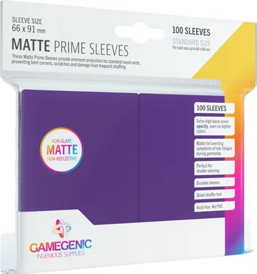 Produktbild von Gamegenic - Matte Prime Sleeves Purple (100 Sleeves)