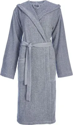 Produktbild von Marc O`Polo Bademantel Melange Smoke blue/off white S