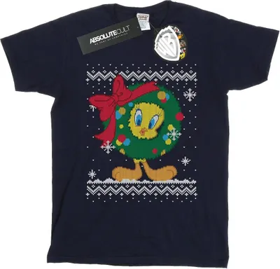Obrázok produktu pre Looney Tunes - Tričko "Tweety Pie Christmas Fair Isle" pre ženy BI31777 (3XL) (Marineblau)