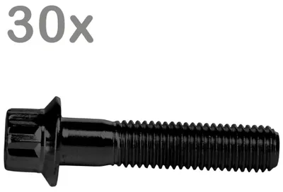 Zdjęcie produktu dla 30 śrub do felg M7x32, stalowe, czarne, do felg BBS, Rial, Schmidt, O.Z. i Dynatech Carline