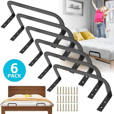 Image de 6 pièces antidérapantes pour maintenir le matelas en place, stabilisateurs de matelas, butées de matelas, butées antidérapantes pour cadres de lit