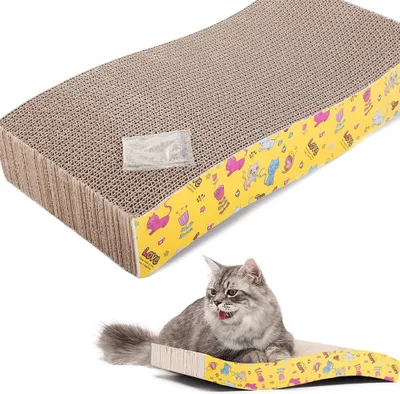 Obrázok produktu pre kartónové škrabadlo pre mačky horizontálna vlna catnip 19312 43x23xh7cm