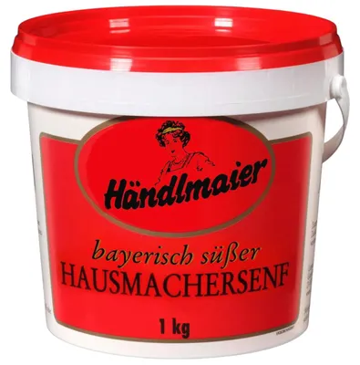 Image de Händlmaiers Moutarde maison bavaroise douce en seau sans gluten 1000g