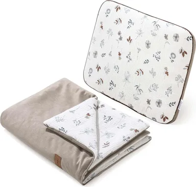 Produktbild von Musselin Kinderwagen Set – Simply Nature & Latte Velvet