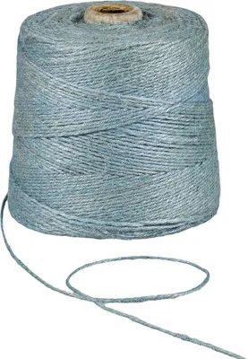 Image de Fil de jute bleu clair, 500 m, 2 mm, 1 kg, fil de jute pour le crochet, le macramé, le jardinage