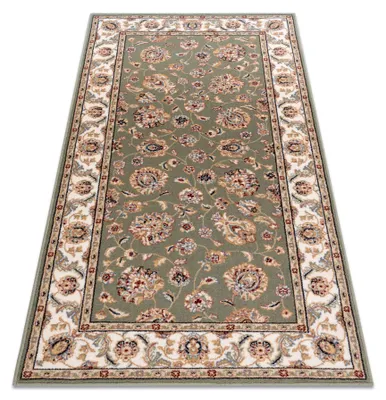 Imagen del producto de Alfombra de lana NAIN Ornamento, marco 7338/51088 verde / beige 80x150 cm